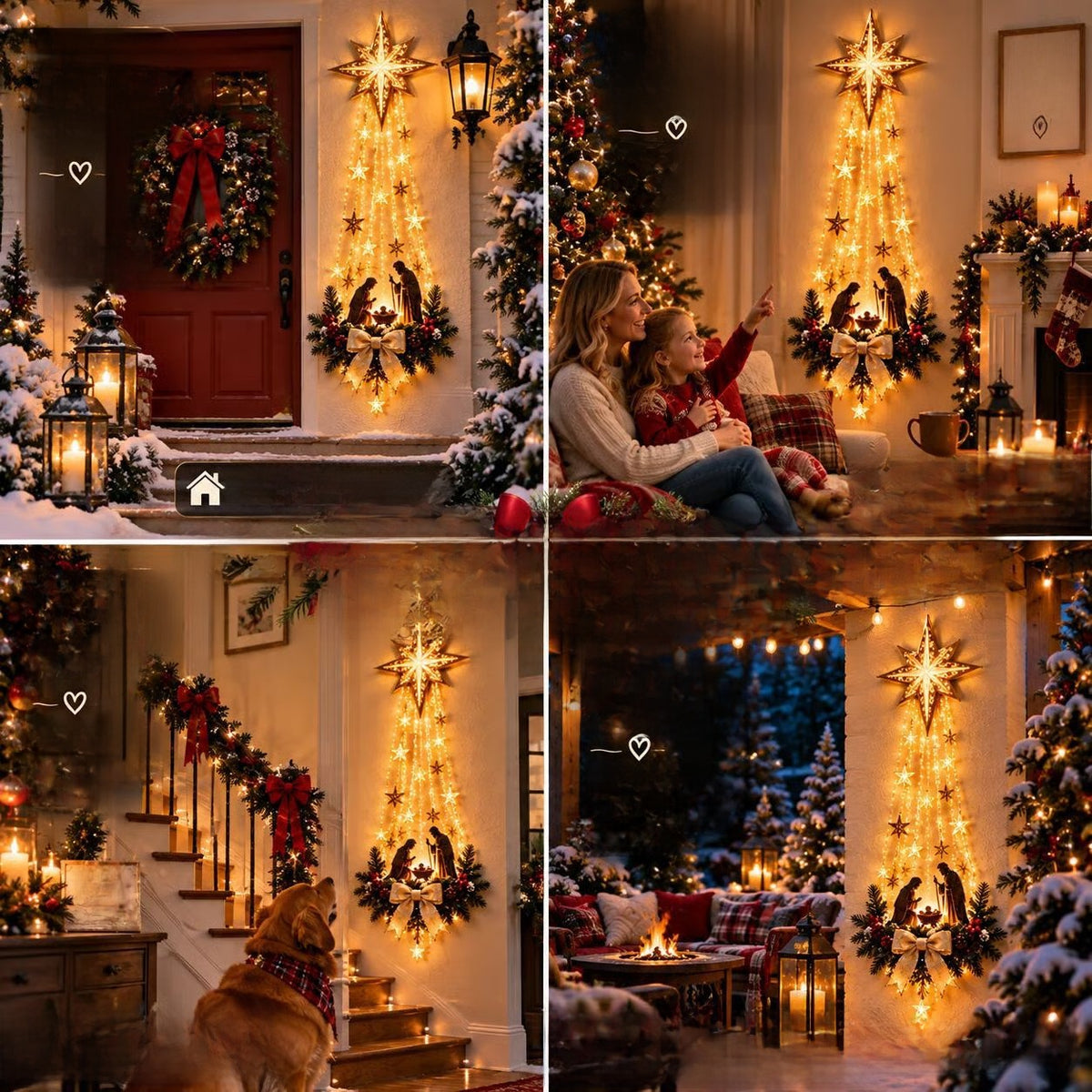 Cross-border new product: Light-emitting birth scene wall decoration