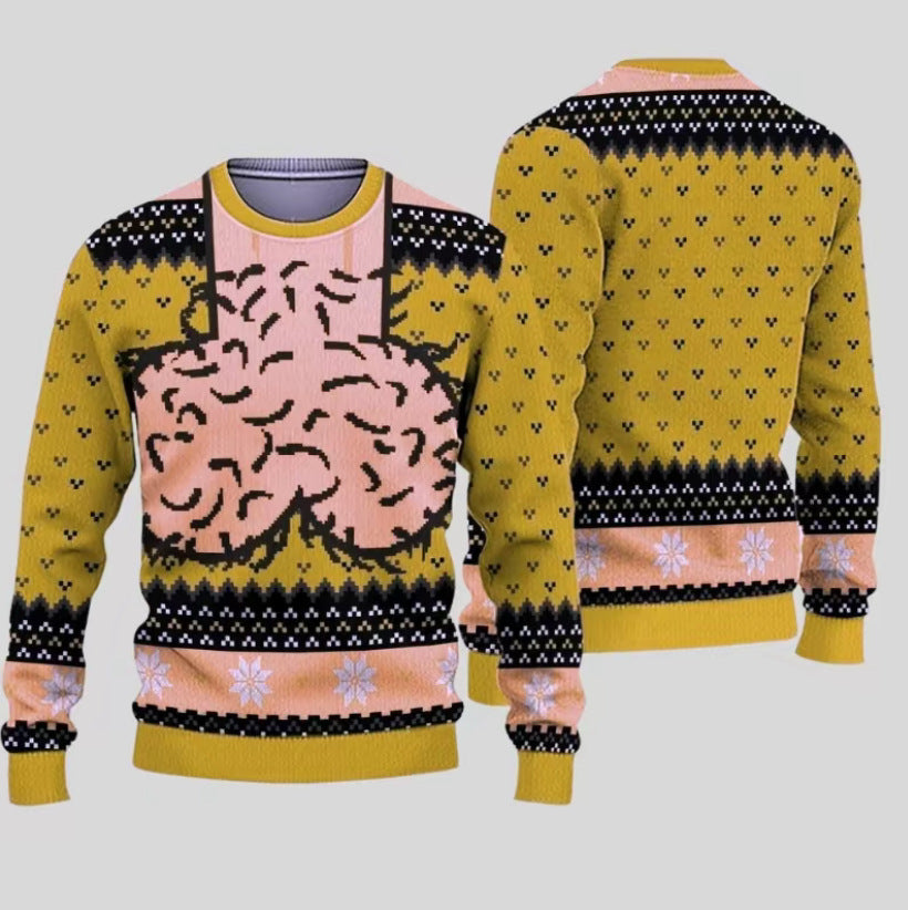 Christmas Creative and Fun Design Printed Loose Round Neck Comfortable Sweatshirt