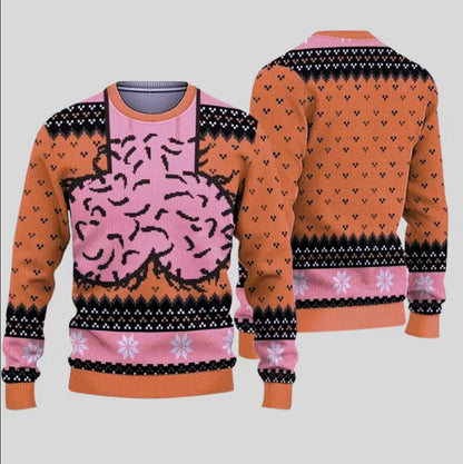 Christmas Creative and Fun Design Printed Loose Round Neck Comfortable Sweatshirt