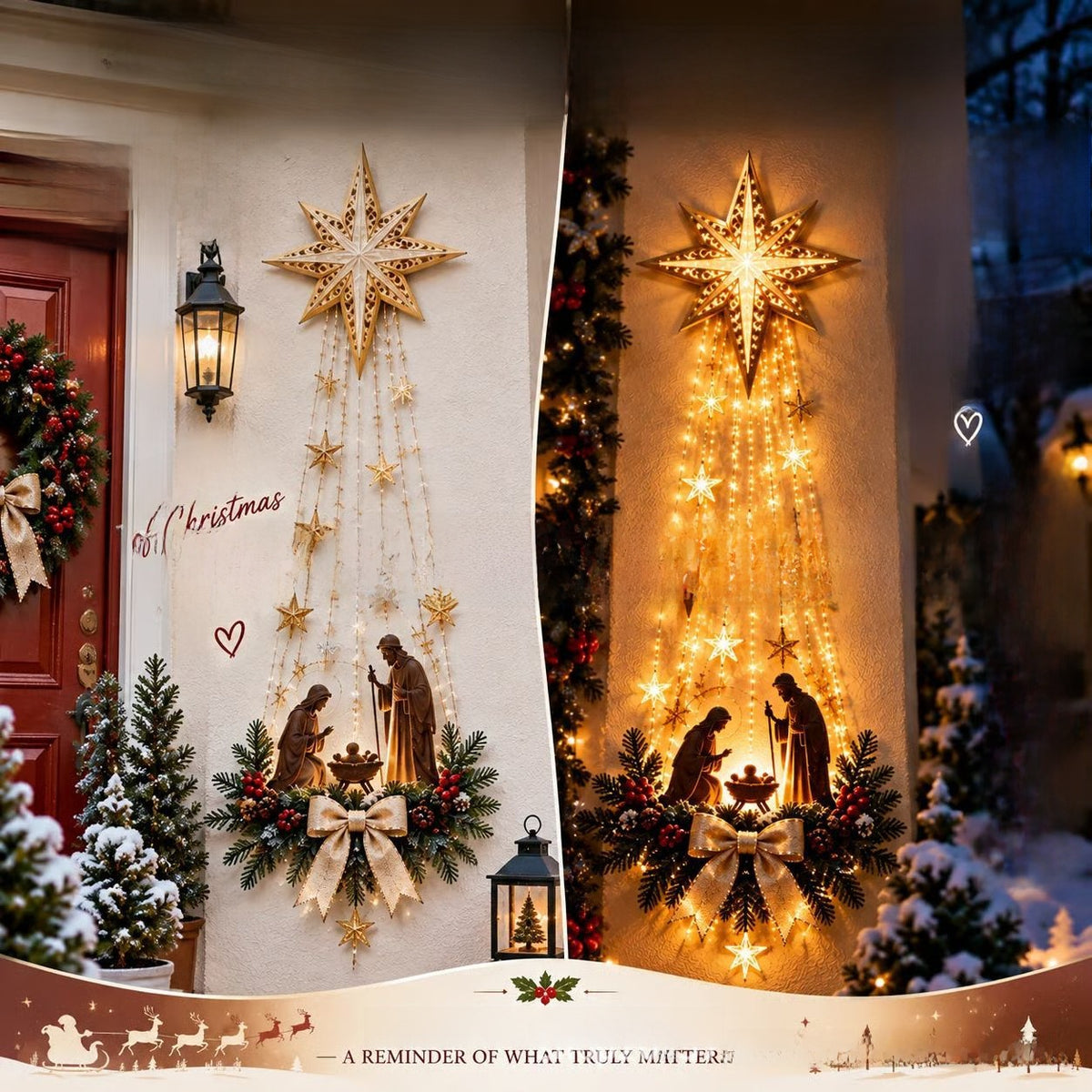 Cross-border new product: Light-emitting birth scene wall decoration