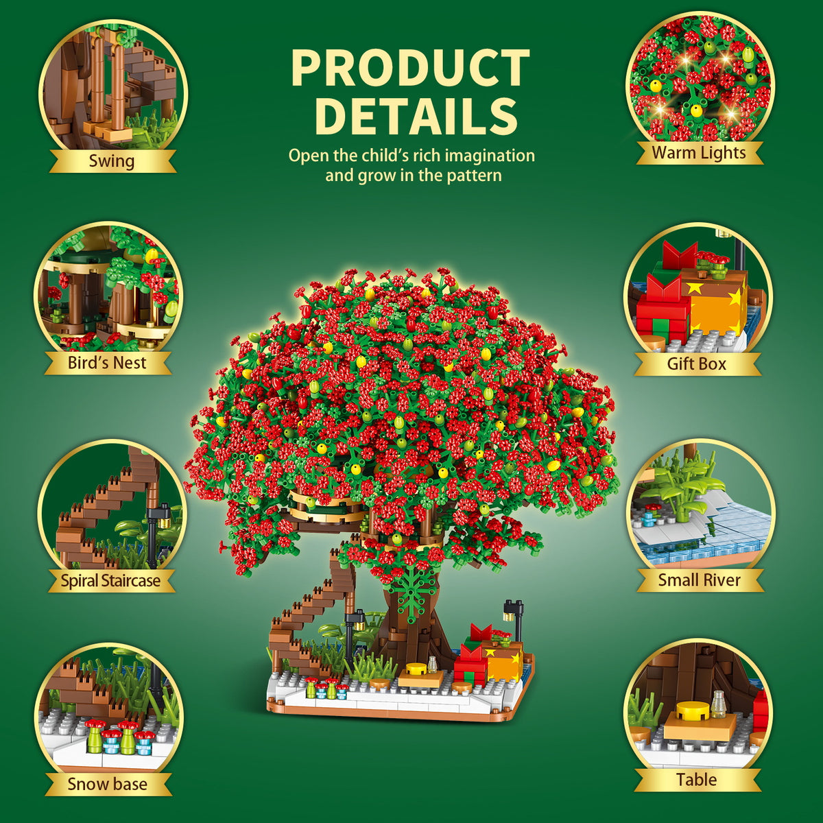Christmas Treehouse DIY Building Blocks Set