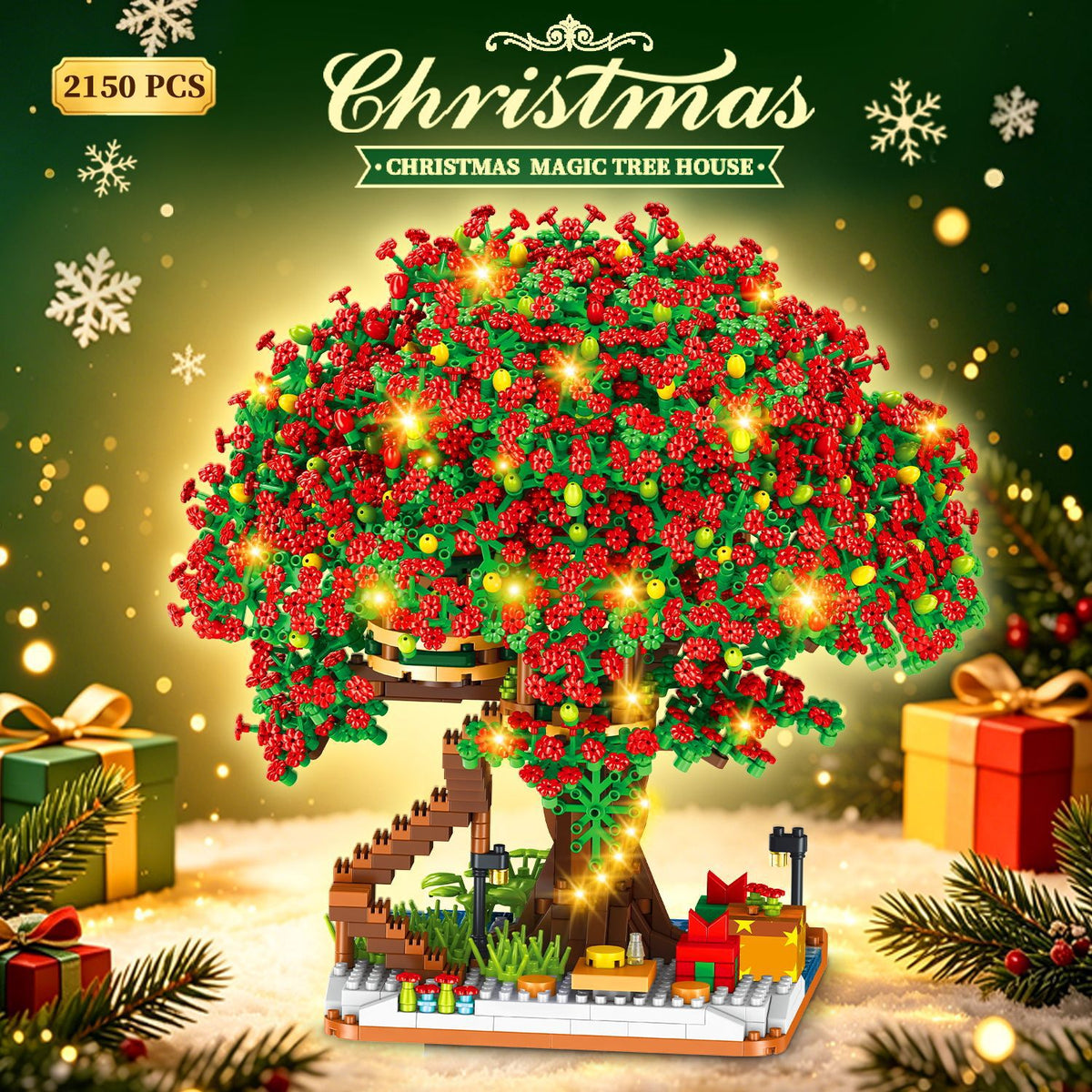 Christmas Treehouse DIY Building Blocks Set