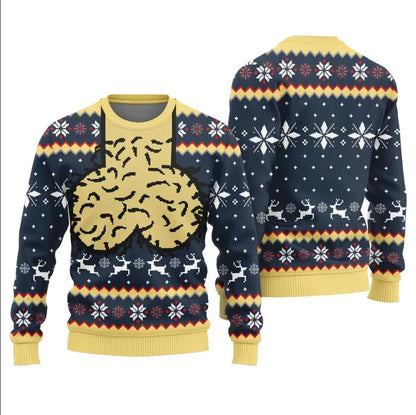 Christmas Creative and Fun Design Printed Loose Round Neck Comfortable Sweatshirt
